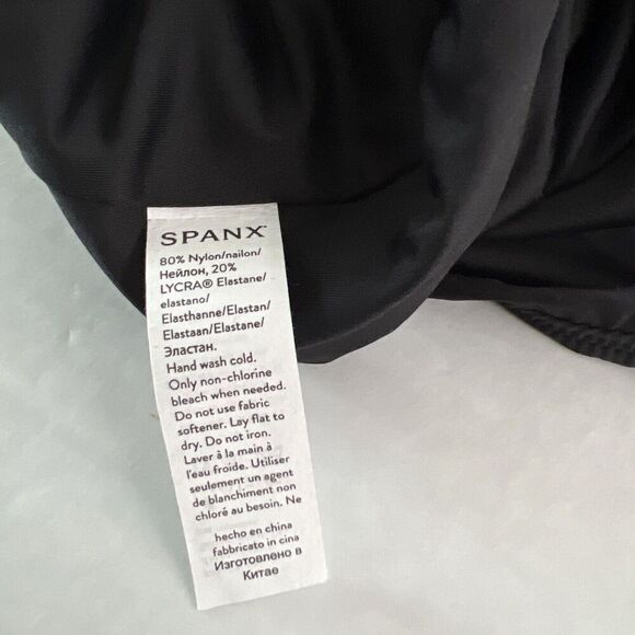 SPANX Womens Sz 3X Classic V-Neckline One Piece Swimsuit Black Slimming - Picture 7 of 16